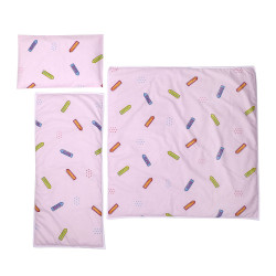 Летен спален комплект за количка Travel - Розово