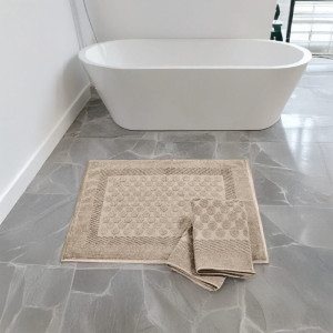 Постелка за баня Оливия 50х70 см. - Бежово Постелка за баня Оливия 50х70 см. - Бежово