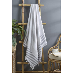 Сива плажна кърпа Пещемал 90х170 см. 