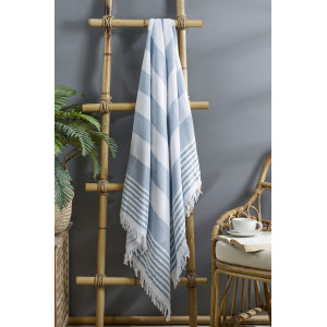 Синя плажна кърпа Пещемал 90х170 см.  Синя плажна кърпа Пещемал 90х170 см.