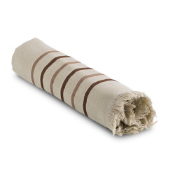 Плажна кърпа от пещемал Бежово - 70х140 см.