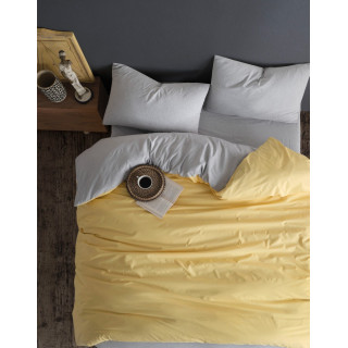 Двойно спално бельо Ранфорс Yellow/Grey