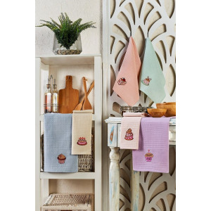 Кухненски вафлени кърпи, 6 броя - Desserts  Кухненски вафлени кърпи, 6 броя - Desserts