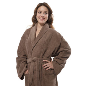 Памучен халат за баня в Кафяво - Hit Памучен халат за баня в Кафяво - Hit