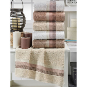 Памучни хавлиени кърпи Мока  70/140 - 6 броя Памучни хавлиени кърпи Мока  70/140 - 6 броя