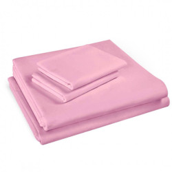 Долен чаршаф в розово Памук - 220х240 см.