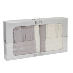 Комплект халати с кърпи в кутия Класико 