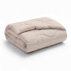 Бежова олекотена завивка Памук - Зима