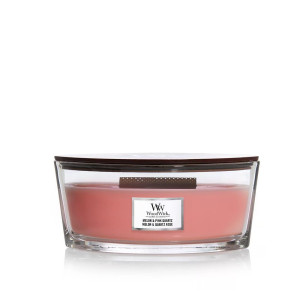 Лукс ароматна Wood Wick Еllipse Melon & Pink Quartz