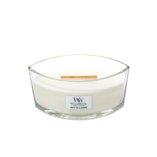 Стилна ароматна свещ Wood Wick Еllipse White Tea and Jasmine