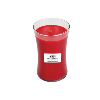 Стилна ароматна свещ Wood Wick Radish & Rhubarb