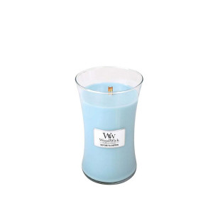 Стилна ароматна свещ Wood Wick Sea Salt Cotton