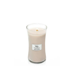 Стилна ароматна свещ Wood Wick Vanilla & Sea Salt