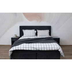 Луксозно спално бельо от фланел - Сиво