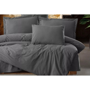 Спален комплект Ultra Soft Aнтрацит - Ранфорс