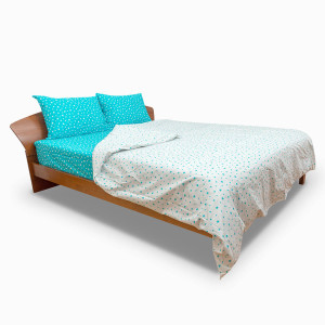 Памучен спален комплект - Звездно Синьо