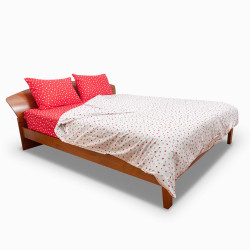 Памучен спален комплект - Звездно Червено