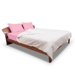 Памучен спален комплект - Звездно Розово