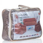 Комплект еластични калъфи за диван и фотьойли в капучино