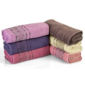 Памучна хавлиена кърпа 70х140 Рози Памучна хавлиена кърпа 70х140 Рози