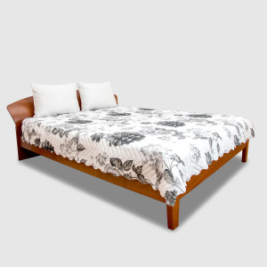 Микрофибърно покривало за спалня Gray flowers