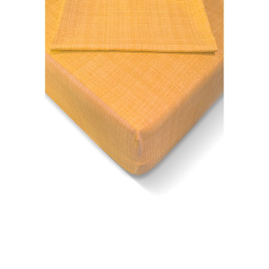 Жълт чаршаф с ластик от Ранфорс Жълт чаршаф с ластик от Ранфорс