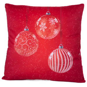 Интериорна възглавница с коледен десен Коледни топки