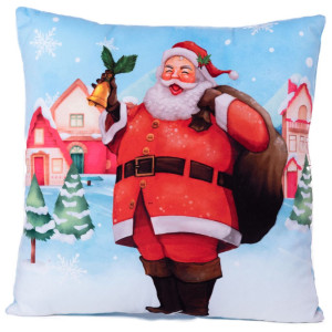 Интериорна възглавница за Коледа - Весел Дядо Коледа