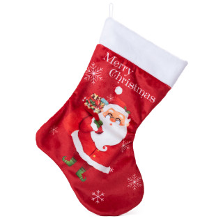 Плюшен коледен чорап Santa Claus