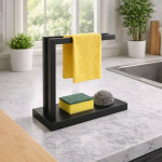 Практичен органайзер за мивка с държач за кърпи