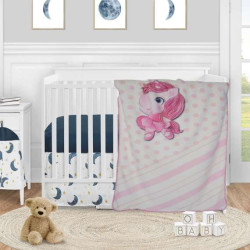 Меко бебешко одеяло в розово Pony