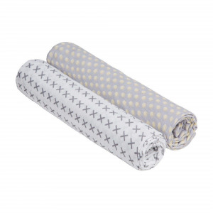 Сет памучни бебешки пелени 2 броя