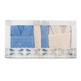 LUX комплект халати и кърпи Сандра - 100% памук