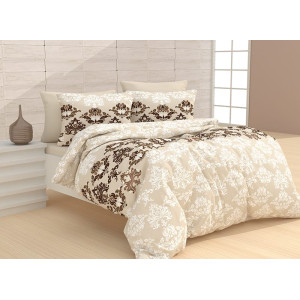 Памучен спален комплект Рокси Капучино