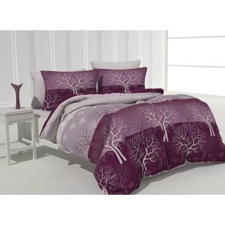 Красив памучен спален комплект Амелия лилава