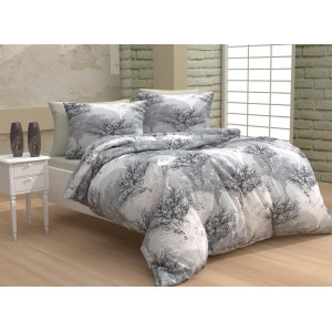 100% Памучен спален комплкет в сиво Зимна приказка