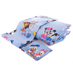 Памучен бебешки спален комплект Героите на Дисни - син