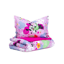 Детски спален комплект Мини Маус розов - 100% Ранфорс
