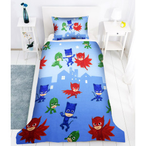 Памучен спален комплект за деца - PJ Masks син Памучен спален комплект за деца - PJ Masks син