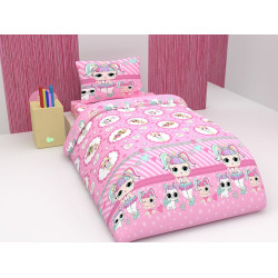 Памучен детски спален комплект Лоло Розова