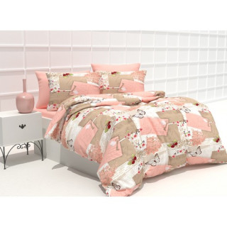 Романтичен спален комплект Писмо в розово - 100% Памук