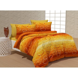 Спален комплект Оранжеви мехурчета - 100% Памук