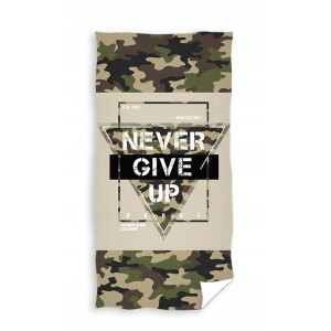 Плажна кърпа Never give up - Памук Плажна кърпа Never give up - Памук