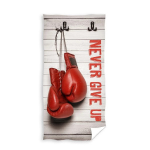 Плажна кърпа Never give up boxing - Памук Плажна кърпа Never give up boxing - Памук