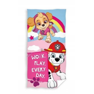 Плажна кърпа Paw Patrol Skye and Marshall - Памук