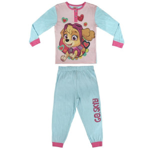 Памучна детска пижама Пес патрул - розова
