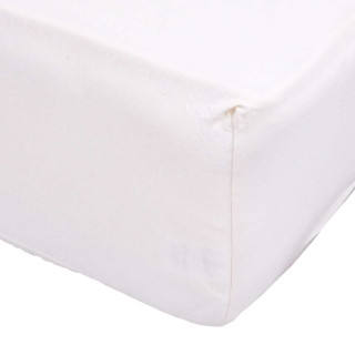 Бял чаршаф с ластик 90/200 - памучно трико