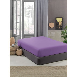 Лилав чаршаф с ластик Лукс