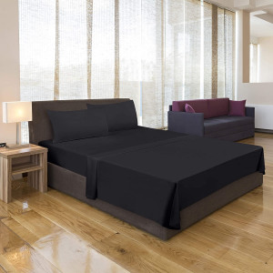 Черен спален комплект от микрофибър