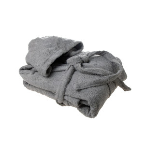Памучен халат за баня с качулка Gray Памучен халат за баня с качулка Gray